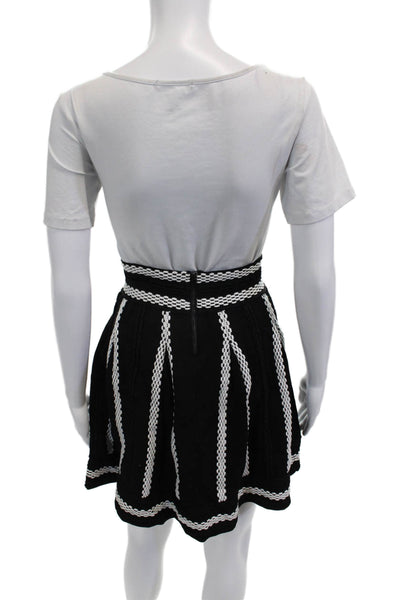 Maje Women A-Line Mini Skirt Black Size 2