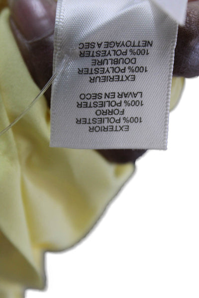 Eliza J Women A-Line Yellow Sleeveless Round Neck Polyester Knee Length Size 4