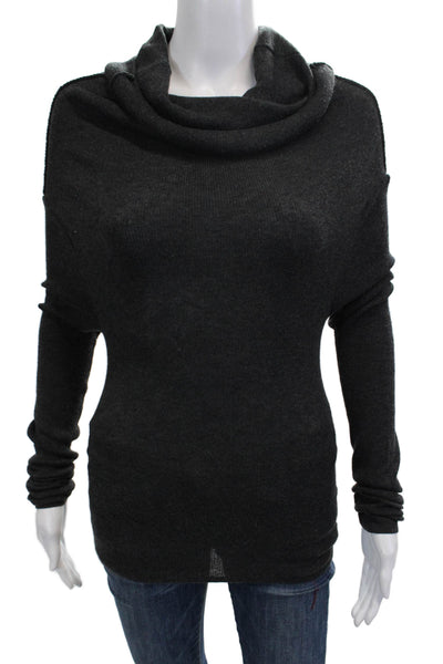 Zara Unisex Dark Gray Pullover Sweater Turtleneck Long Sleeve Size S