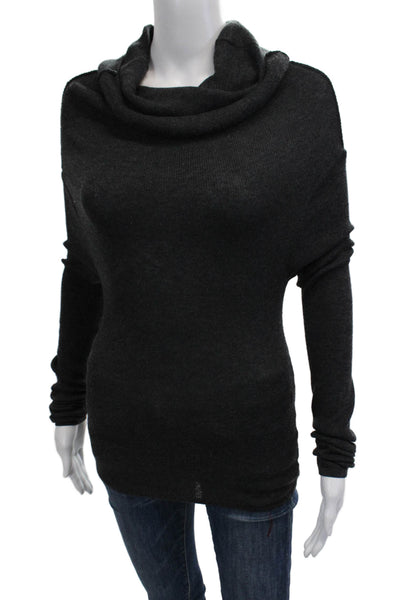 Zara Unisex Dark Gray Pullover Sweater Turtleneck Long Sleeve Size S