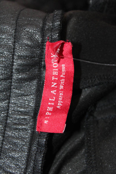 Philanthropy Women Black Jogger Pants Drawstring Designer Size S