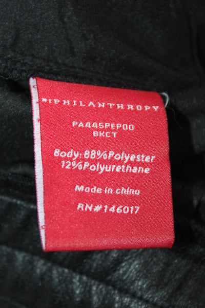 Philanthropy Women Black Jogger Pants Drawstring Designer Size S