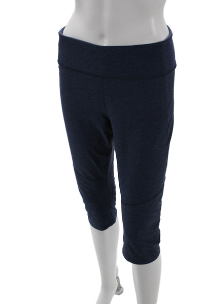 Outdoor Voices Women Capri Cropped Leggings Dark Blue Polyester Spandex Size L