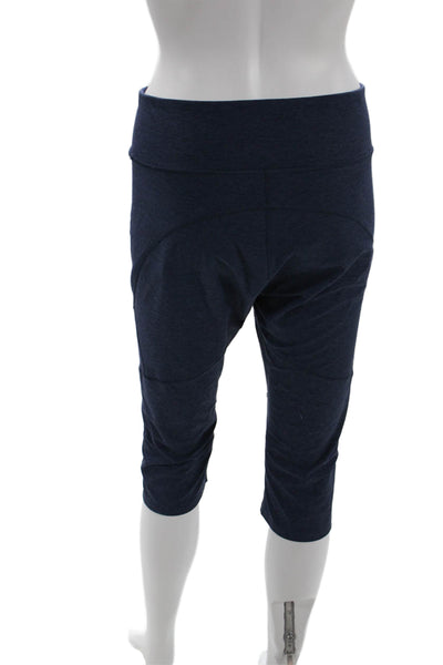 Outdoor Voices Women Capri Cropped Leggings Dark Blue Polyester Spandex Size L