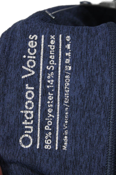 Outdoor Voices Women Capri Cropped Leggings Dark Blue Polyester Spandex Size L