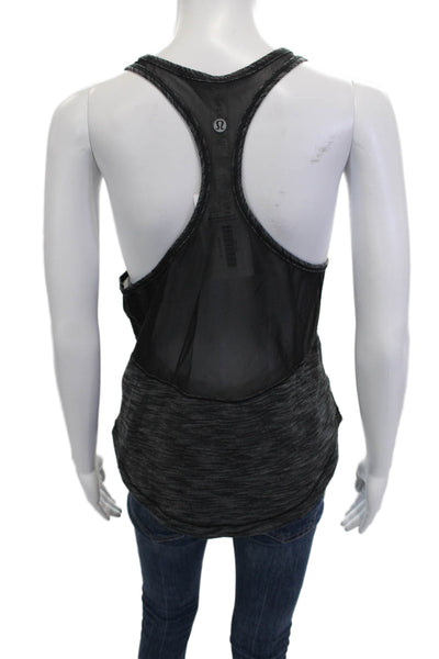 Lululemon Women Basic Dark Gray Tank Sleeveless Round Neck Size 10
