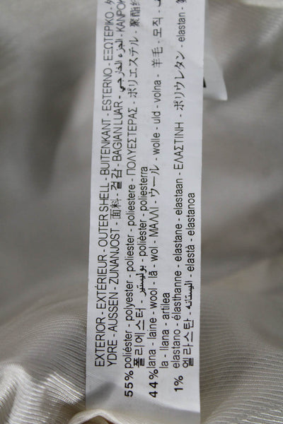 Zara Unisex Blazer Collared Button Long Sleeve Beige 100% Acetate Size XS