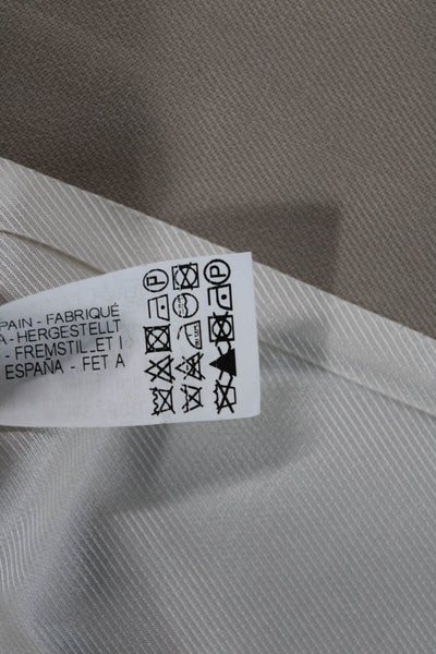 Zara Unisex Blazer Collared Button Long Sleeve Beige 100% Acetate Size XS
