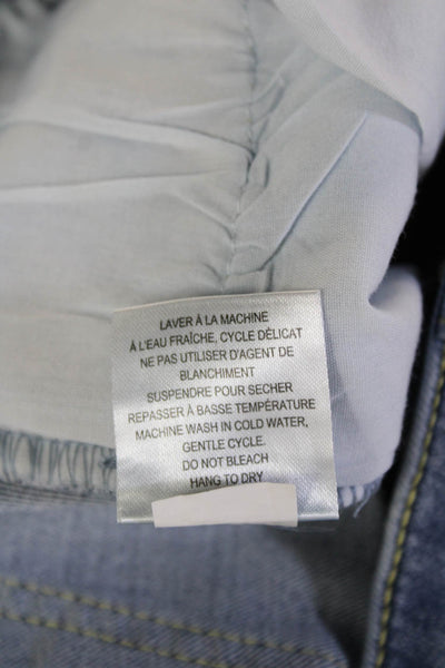 Renuar Women Ankle Tapered High Rise Blue Jeans Button Size 10