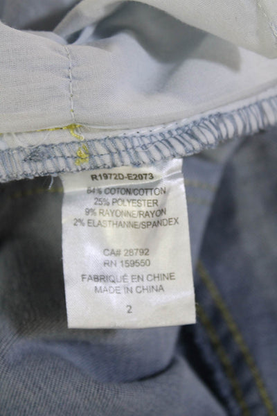 Renuar Womens Ankle Skinny Jeans Light Blue High Rise Size 2