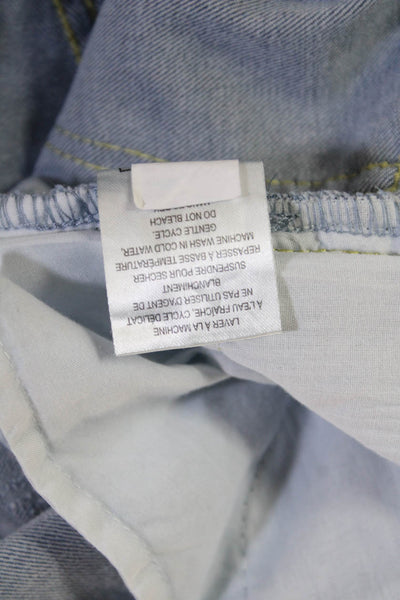 Renuar Womens Ankle Skinny Jeans Light Blue High Rise Size 2