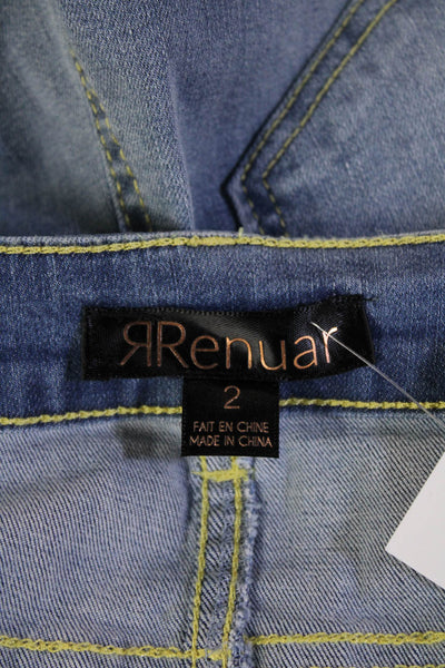 Renuar Womens Ankle Skinny Jeans Light Blue High Rise Size 2