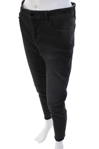 Renuar Womens Black Ankle Skinny Jeans High Rise Inseam 28 Size 0