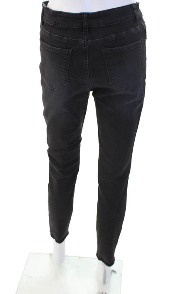 Renuar Womens Black Ankle Skinny Jeans High Rise Inseam 28 Size 0
