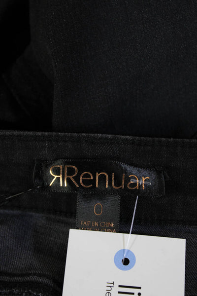 Renuar Womens Black Ankle Skinny Jeans High Rise Inseam 28 Size 0