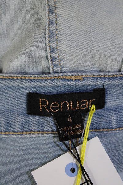 Renuar Womens Cropped Gray High Rise Jeans Size 4