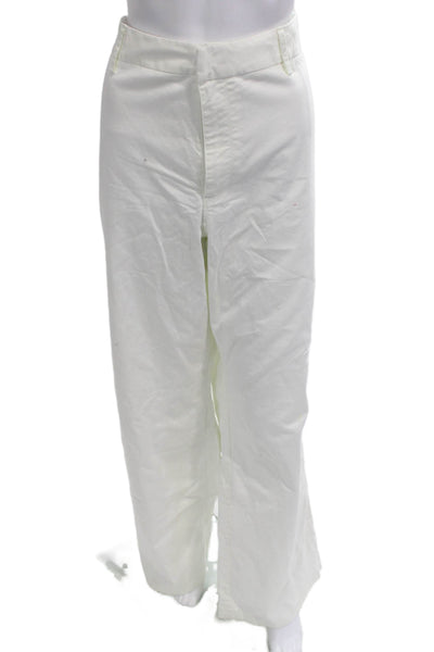 Good American Womens Dress Pants White Button 31 Inseam Size 15