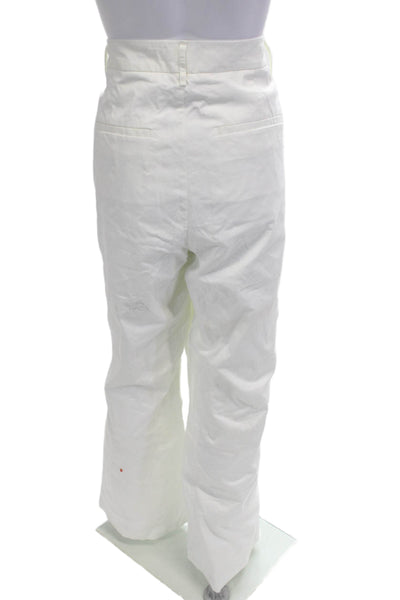 Good American Womens Dress Pants White Button 31 Inseam Size 15
