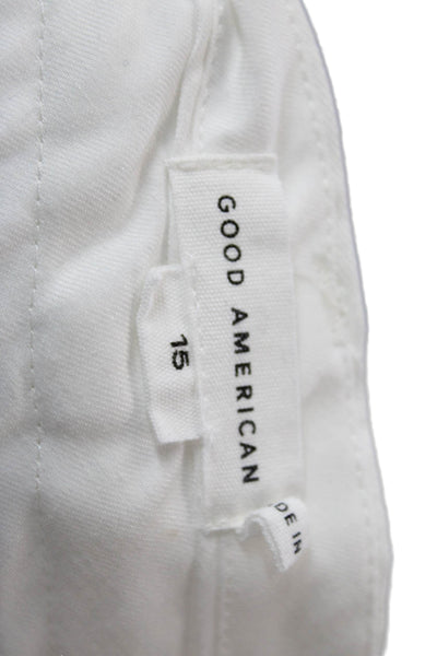 Good American Womens Dress Pants White Button 31 Inseam Size 15
