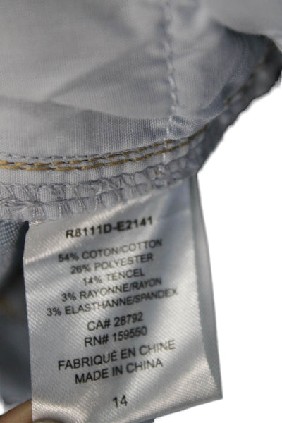 Renuar Women Capri Cropped High Rise Light Blue Jeans Size 10