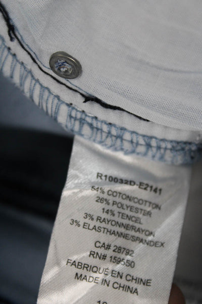 Renuar Women Cropped Ankle Jeans Light Blue Petite Size 16