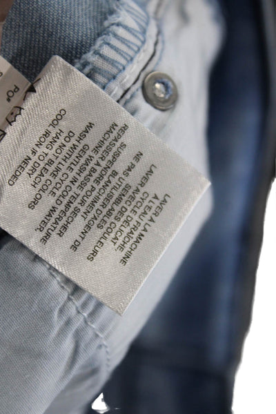 Renuar Women Capri Cropped Light Blue Jeans High Rise Size 10 Petite