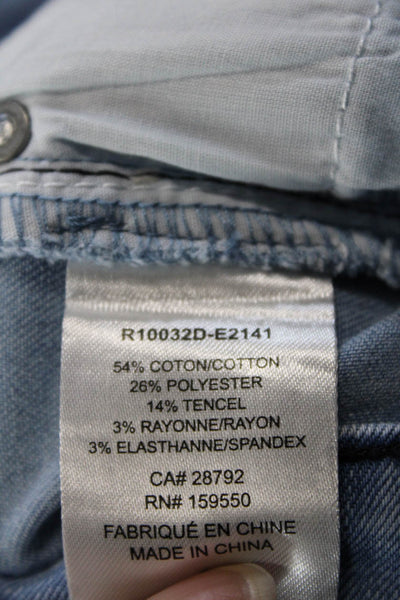 Renuar Women Capri Cropped Light Blue Jeans High Rise Size 10 Petite