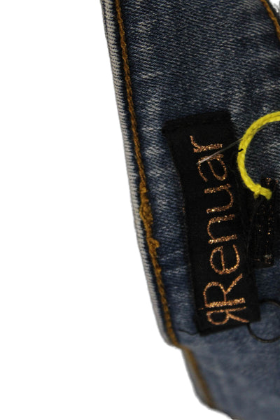 Renuar Womens Cropped Ankle High Rise Blue Jeans Size 0