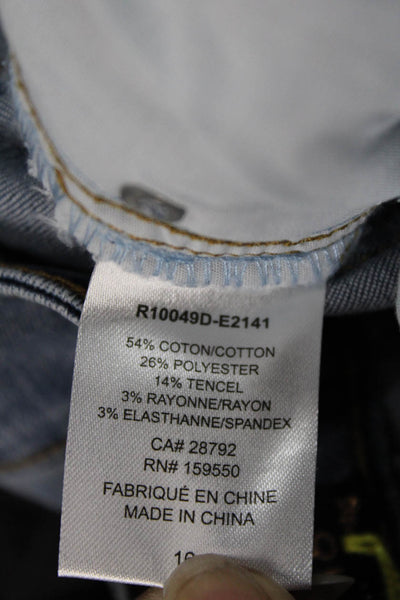 Renuar Womens High Rise Blue Ankle Cropped Jeans Size 14