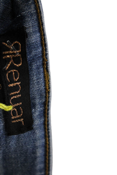 Renuar Womens Petite Ankle Cropped High Rise Blue Jeans Size 16