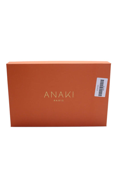 Anaki Womens Leather Dore Candy Slip-On High Heeled Sandals Gold Size 9
