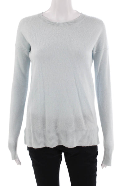 Aqua Cashmere Womens Light Blue Cashmere Pullover Sweater Size XS