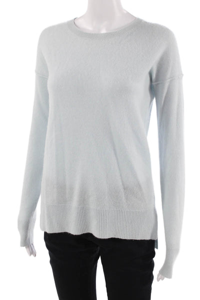 Aqua Cashmere Womens Light Blue Cashmere Pullover Sweater Size XS