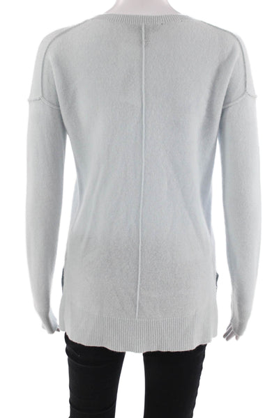 Aqua Cashmere Womens Light Blue Cashmere Pullover Sweater Size XS