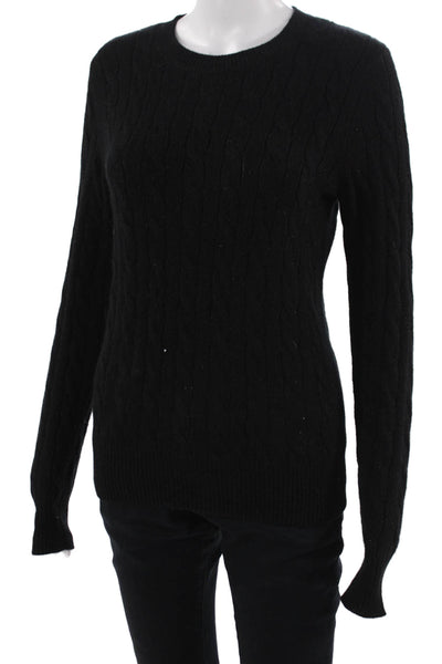 Vineyard Vines Women Black Cashmere Blend Pullover Sweater Crew Neck Size XS
