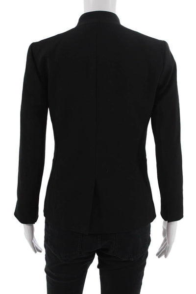 J Crew Womens Blazer Black Long Sleeve Polyester Viscose Stretch Size 00
