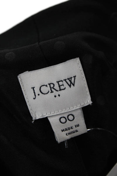 J Crew Womens Blazer Black Long Sleeve Polyester Viscose Stretch Size 00