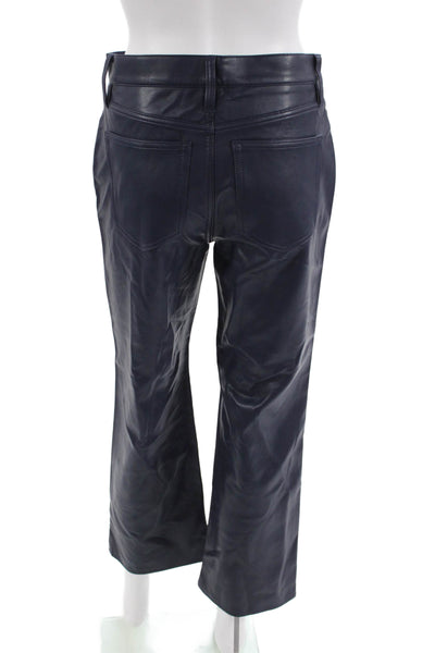 J Crew Women Cropped Biker Pants Dark Blue 100% Viscose Size 25