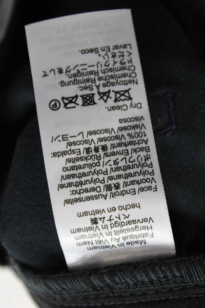 J Crew Women Cropped Biker Pants Dark Blue 100% Viscose Size 25