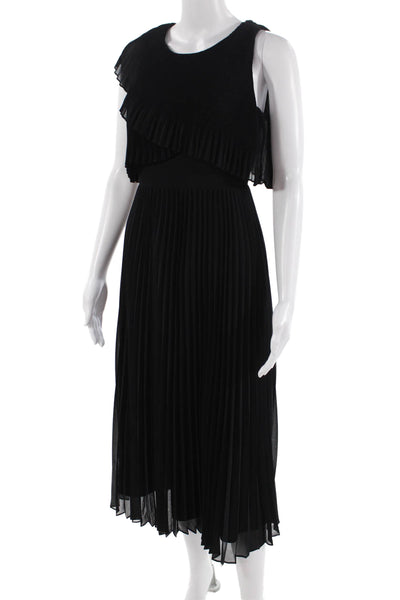Club Monaco Women Fit & Flare Sleeveless Black Mid-Calf Dress Size 00