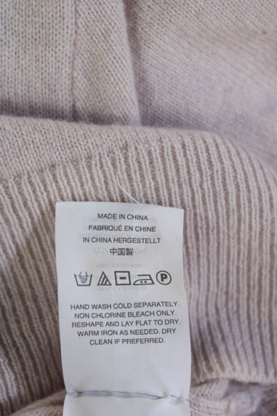 J Crew Women Pink 100% Cashmere Crew Neck Long Sleeve Pullover Sweater Size S