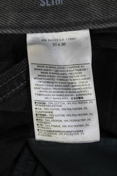 Banana Republic Mens Skinny Tapered Gray Jeans Size 31
