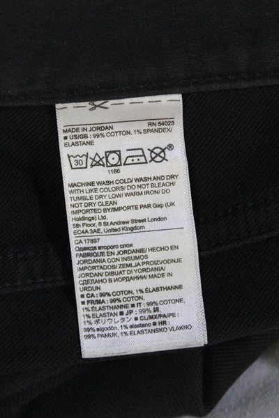 Banana Republic Mens Black Straight Tapered Jeans 32 Inseam Size 31