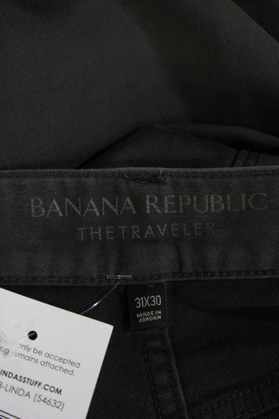 Banana Republic Mens Black Straight Tapered Jeans 32 Inseam Size 31