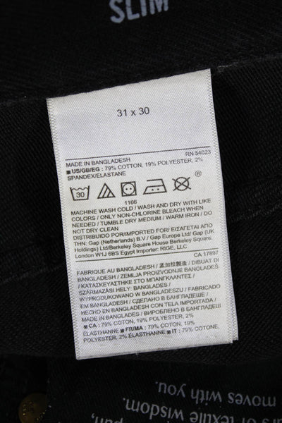 Banana Republic Mens Black Skinny Tapered Jeans Size 31