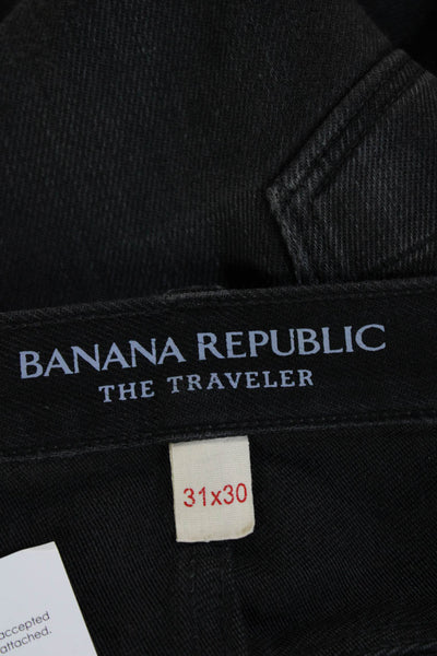 Banana Republic Mens Black Skinny Tapered Jeans Size 31