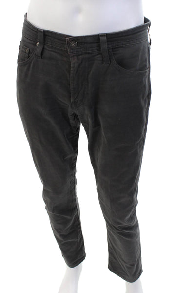 AG Adriano Goldschmied Mens Chino Pants Dark Gray Cotton Stretch Size 30