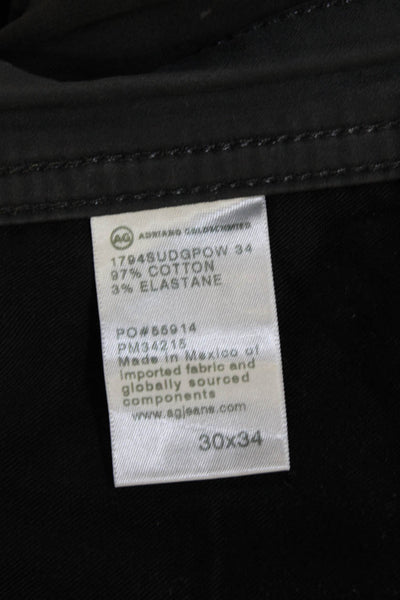 AG Adriano Goldschmied Mens Chino Pants Dark Gray Cotton Stretch Size 30