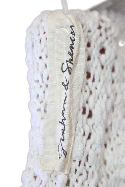Graham & Spencer Unisex White Cotton Pullover Sweater Long Sleeve Size S