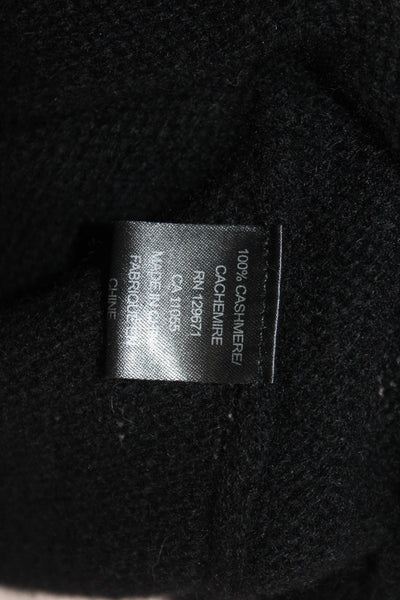 360 Cashmere Women Sweaters Black Mock Neck Sleeveless 100% Cashmere Size XS
